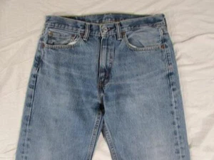 Levi 505 Straight Leg Regular Fit Blue Denim Jeans Measure Size 32 x 30 - Picture 1 of 9