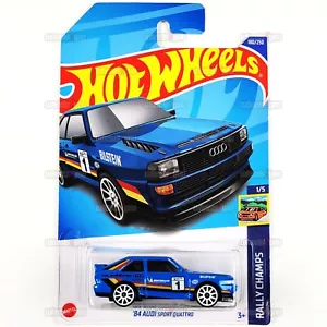Hot Wheels 84 AUDI SPORT QUATTRO #180 blu - Campi Rally - HW 1:64 Mattel HCX60 - Foto 1 di 2
