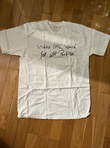 Camiseta Supreme Buju Banton Wake The World Blanca Talla Grande 100% Auténtica - Imagen 1 de 2