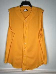 Camiseta Wilson Malla Para Hombre XL Hecha en EE. UU. De Colección Años 90 Sin Mangas Softbol Amarilla - Imagen 1 de 6