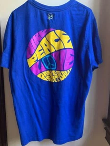 Nike Mens Embroidered T Shirt Peace, Love, Basketball Size L, Color Blue ☮️ - Picture 1 of 7