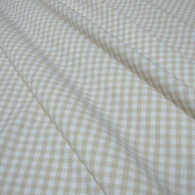 Stoff Baumwolle Vichy Karo groß beige weiß 5 mm Swafing Canstein - Bild 1 von 2