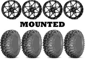 Kit 4 EFX MotoClaw Tires 31x10-15 on ITP Tornado Matte Black Wheels 1KXP - Picture 1 of 5