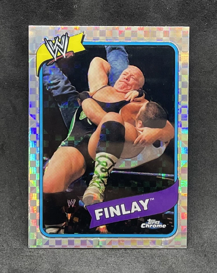 2008 Topps Chrome WWE Heritage III Finlay Xfractor Card #34 X-Fractor Fit Finley - Image 1 of 4