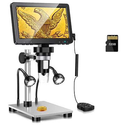 Microscope Numérique Électronique Grossissement HD, USB, 10 Lumières LED - Photo 1/4