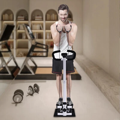 150kg Fitness Stepper Floor Black Standing Exercise Step Machine With Handlebar NEW - Image 1 of 4
