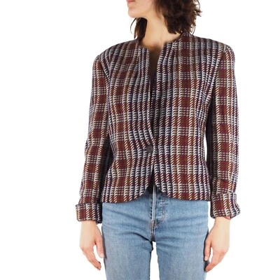 Chaqueta Blazer Giorgio Armani Vintage Mujer Lana Tweed Multicolor Talla 44 Foto 1 de 4