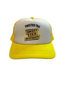 RARE! Twisted Tea Sweet Tea Whiskey Yellow Trucker Foam Snap Back Hat New - Picture 1 of 5