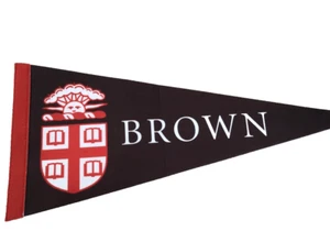 Banderín de fieltro universitario marrón estilo universitario bandera roja y negra 18" - Imagen 1 de 2