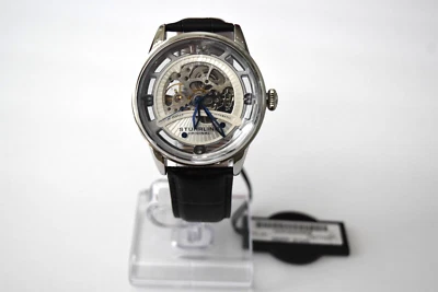Relógio Stuhrling couro preto SS automático 771.01 $1045.00 - Imagem 1 de 4