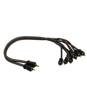 18" 2 Male to 8 Male RCA Cable w/ Gold Plated Connectors Audiopipe - Picture 1 of 4