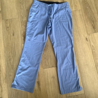 Motion By Barco Women’s Blue Scrub Pants Stretch Drawstring Pockets Blue Large - Image 1 of 4