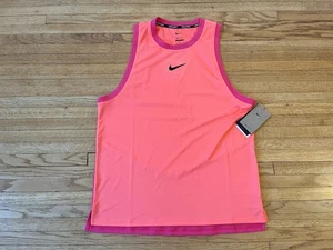 Nike Court Tennis Tank Top Herren L Orange Pink Dri-FIT Slim Fit Carlos Alcaraz - Bild 1 von 12