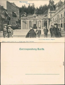 Marienbad Mariánské Lázně S.M. König Eduard v. England, Hotel Leipzig 1912 - Picture 1 of 3