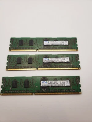 Samsung 3x 2GB 240Pin DDR3-1333 PC3-10600 ECC M393B5773CH0-CH9 - Image 1 of 2