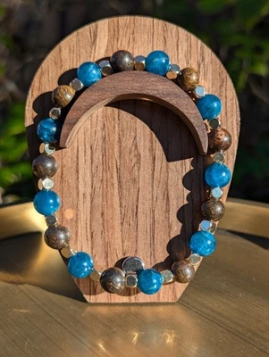 Браслет ручной работы из бронзита сподумена  - Изображение 1 из 4