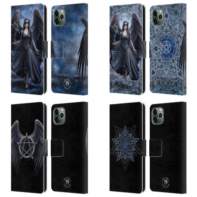 OFFICIAL ANNE STOKES RAVEN LEATHER BOOK CASE FOR APPLE iPHONE PHONES - Image 1 of 4