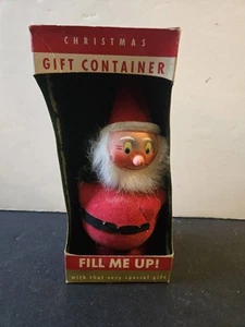 Contenitore caramelle vintage Germania Ovest cartapesta Babbo Natale testa di bobble con scatola - Foto 1 di 8