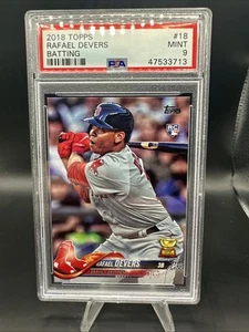 2018 Topps Rafael Devers (Batting) #18 PSA 9 MINT Rookie RC - Picture 1 of 5