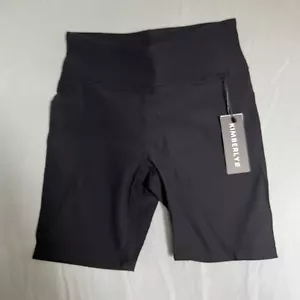 Pantaloncini bici Kimberly donna M neri nylon misto spandex atletica sport yoga nuovi con etichette - Foto 1 di 7