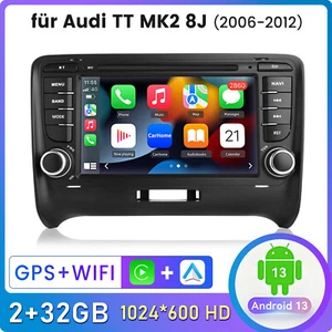 Für Audi TT 8J 2006-2014 Android 13 Autoradio GPS NAVI BT WIFI RDS USB BT 2+32GB - Bild 1 von 11