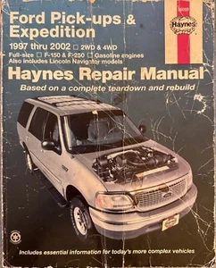 Haynes Ford Pickups & Expeditions 1997-2002 Manual Paperback 36059 - Imagen 1 de 5