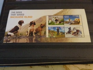 AUSTRALIAN ANTARCTIC TERR THE DOGS THAT SAVED MACQUARIE ISLAND MNH minisheet  - Picture 1 of 2