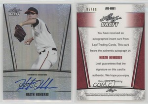 2011 Leaf Metal Draft Silver Prismatic /99 Heath Hembree #AU-HH1 Auto