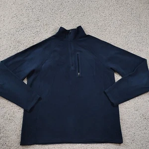 L.L. Bean Sweater Medium Blue 1/4 Zip Fleece Hiking Camping Outdoor Pullover A1 - Picture 1 of 7