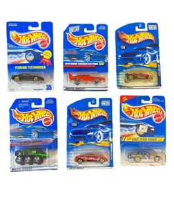 Hot Wheels Lot Of 6 Vintage Cars 90s Mattel Diecast Dodge Charger Race Techno - Picture 1 of 16