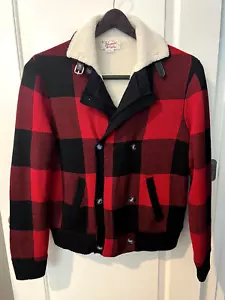 GIACCA ORIGINALE PINGUIN MUNSINGWEAR ROSSO NERO FODERATO PELLICCIA BIANCA UOMO GRANDE - Foto 1 di 4