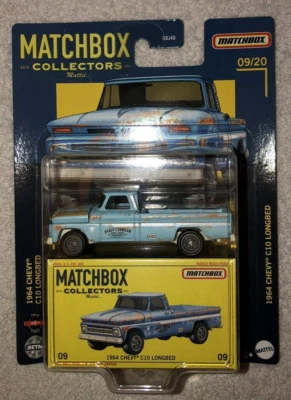 2022 Matchbox Collectors #09 1964 Chevy C10 Longbed LIGHT BRIGADE BLUE | FSC - Image 1 of 3