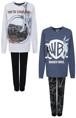 EX UK STORE® Jungen Schlafanzüge Figur Langarm langes Bein PJ Sets Einzelset & 2er Pack Neu