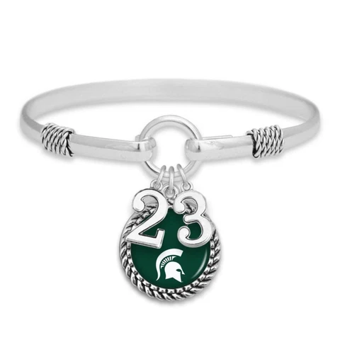 Michigan State Spartans Graduation Year 2023 Silver Bracelet Jewelry Licensed Cover
