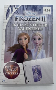 Valentines Frozen II Valentine Stickers 16 count For Children 3+ - Picture 1 of 3