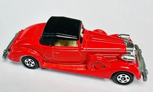 Vtg 1978 Tomica Tomy Packard Coupe Roadster 1/72 Scale Red Japan - Picture 1 of 7