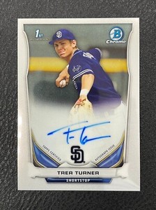 2014 Bowman Chrome 1st Prospect RC Auto Trea Turner San Diego Padres AA