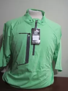 Sun Mountain Zephyr Mens Large Green 1/4 Zip Golfpullover NEW NWT with Blemish - Picture 1 of 6