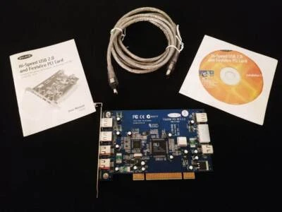NEW BELKIN USB 2.0 + 1394A FireWire 400 32-bit PCI Adapter P/N F5U508 REV 3.0 - Image 1 of 4