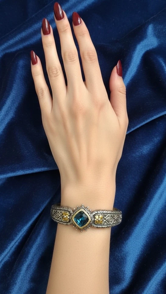 Bracelete Barbara Bixby prata esterlina topázio azul citrino e pérola - Imagem 1 de 4