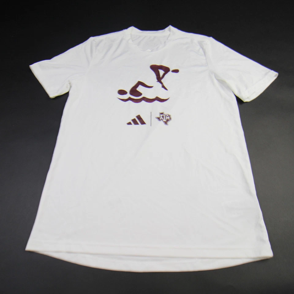 Camisa de manga corta para hombre Texas A&M Aggies Adidas blanca usada Foto 1 de 1