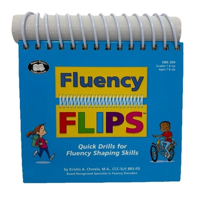 Fluency FLiPS Speech Therapy Flip Book Super Duper BK-369 Chmela SLP Tool VG - Image 1 of 4