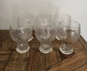 Glacier Clear Goblet Textured Glasses, 16Oz Set of 6 - Picture 1 of 6