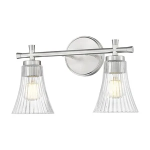 Z-Lite Belle 2 Light Vanity, Brushed Nickel/Clear - 7519-2V-BN - Picture 1 of 1