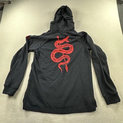 Мужская толстовка с капюшоном Under Armour Project Rock средний размер черная красная змея графический пуловер - Изображение 1 из 4