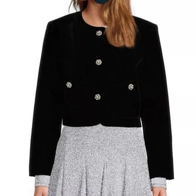 Chaqueta de Terciopelo Tejida Antonio Melani X Born on Fifth Constance Botón Frontal Talla 0 Foto 1 de 4