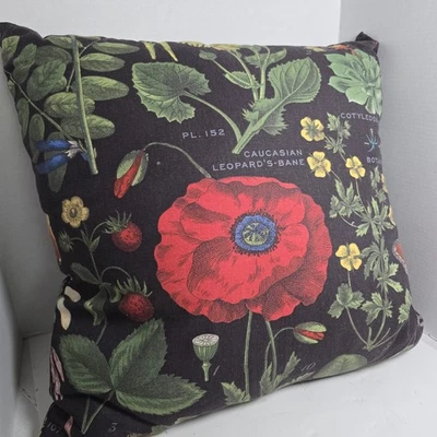 Pottery Barn  24x24" Oversized Vintage Botany Pillow Cover w/ Insert USED READ - Image 1 of 4