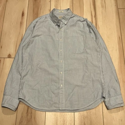 J.Crew White/Blue Oversized Oxford Cloth Button Down Sz L - Image 1 of 4