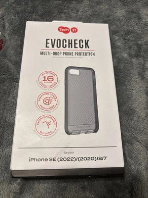 Tech21 Evo Check Smokey Black FlexShock Lightweight Case Cover for iPhone 7/8/SE - Image 1 of 3