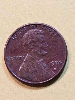 1974D Lincoln 1-CENT DD Errors,Filled Mint, Weak-Die Errors! - Image 1 of 4